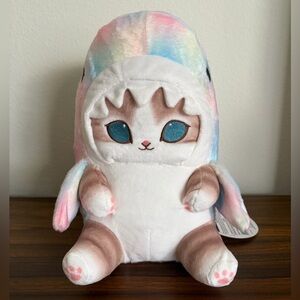 NEW 11 Inch Mofusand Cat Shark Tye-Dye Pastel Costume Plushie Round1 NWT